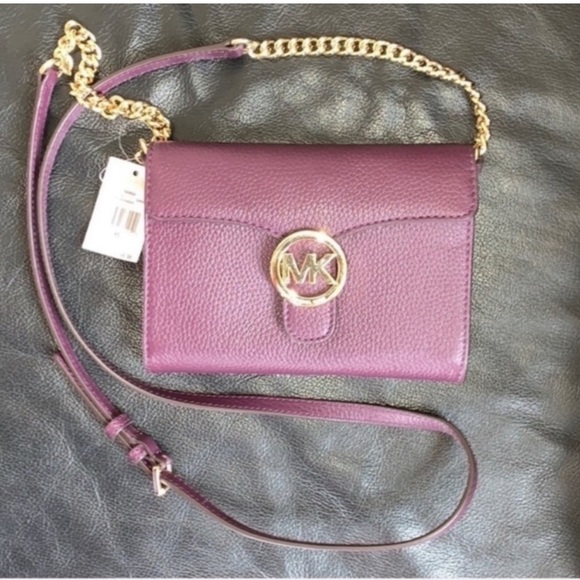 Michael Kors Vanna Crossbody - Damson Leather - Picture 1 of 7